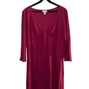 Ann Taylor LOFT Women's Red Twist Knot Tunic Dress Size 18‎ Casual